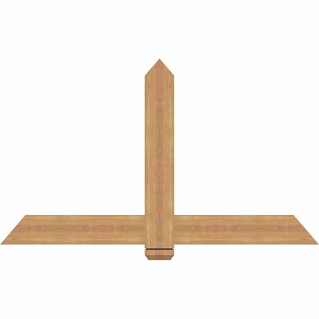Ekena Millwork Eugene Smooth Timber Gable Bracket, Western Red Cedar, 60"W x 35"H x 1 1/2"D x 5 1/2"F, 14/12 Pitch GBW060X35X0206EUG00SWR